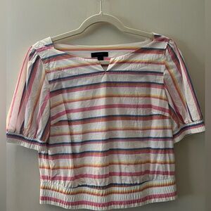 J.Crew Multicolored Striped crop top